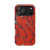 Red Withered Floral iPhone Case