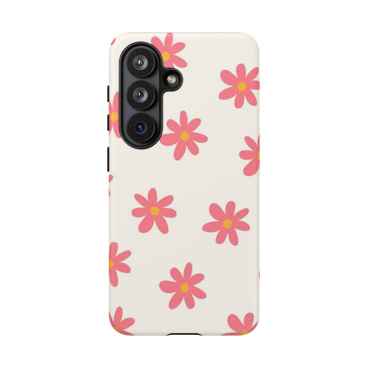 Pink And White Cutesy Flower Samsung Case