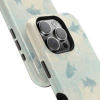 Blue Gold Fishy And Bubbles iPhone Case