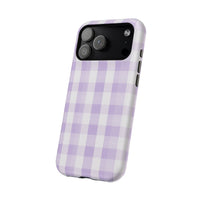 Purple Checkered iPhone Case