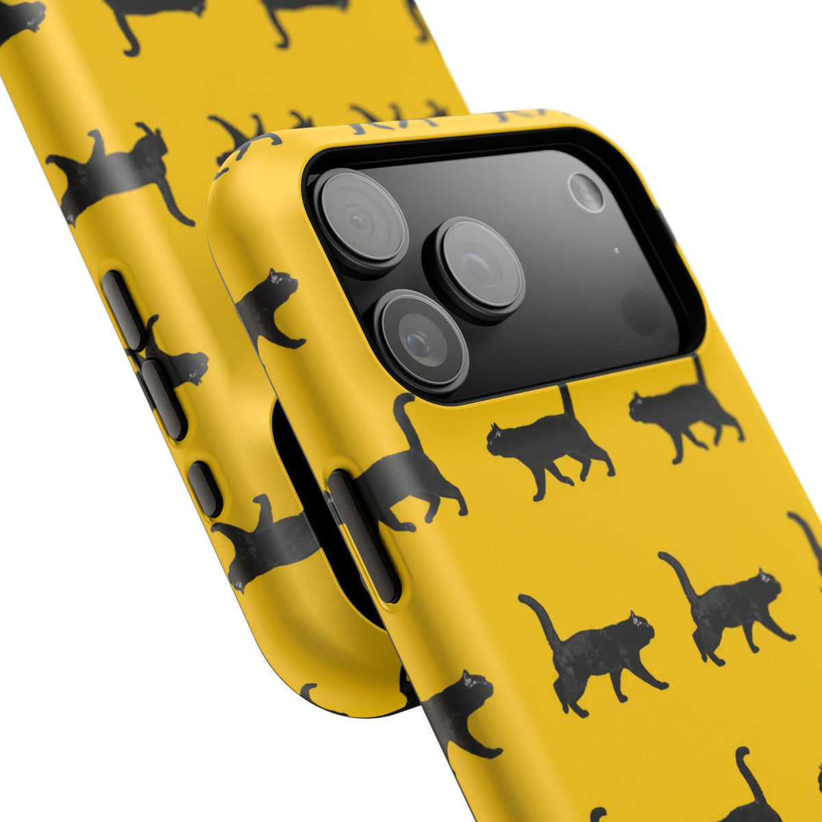 Yellow And Black Walking Cats iPhone Case