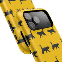 Yellow And Black Walking Cats iPhone Case