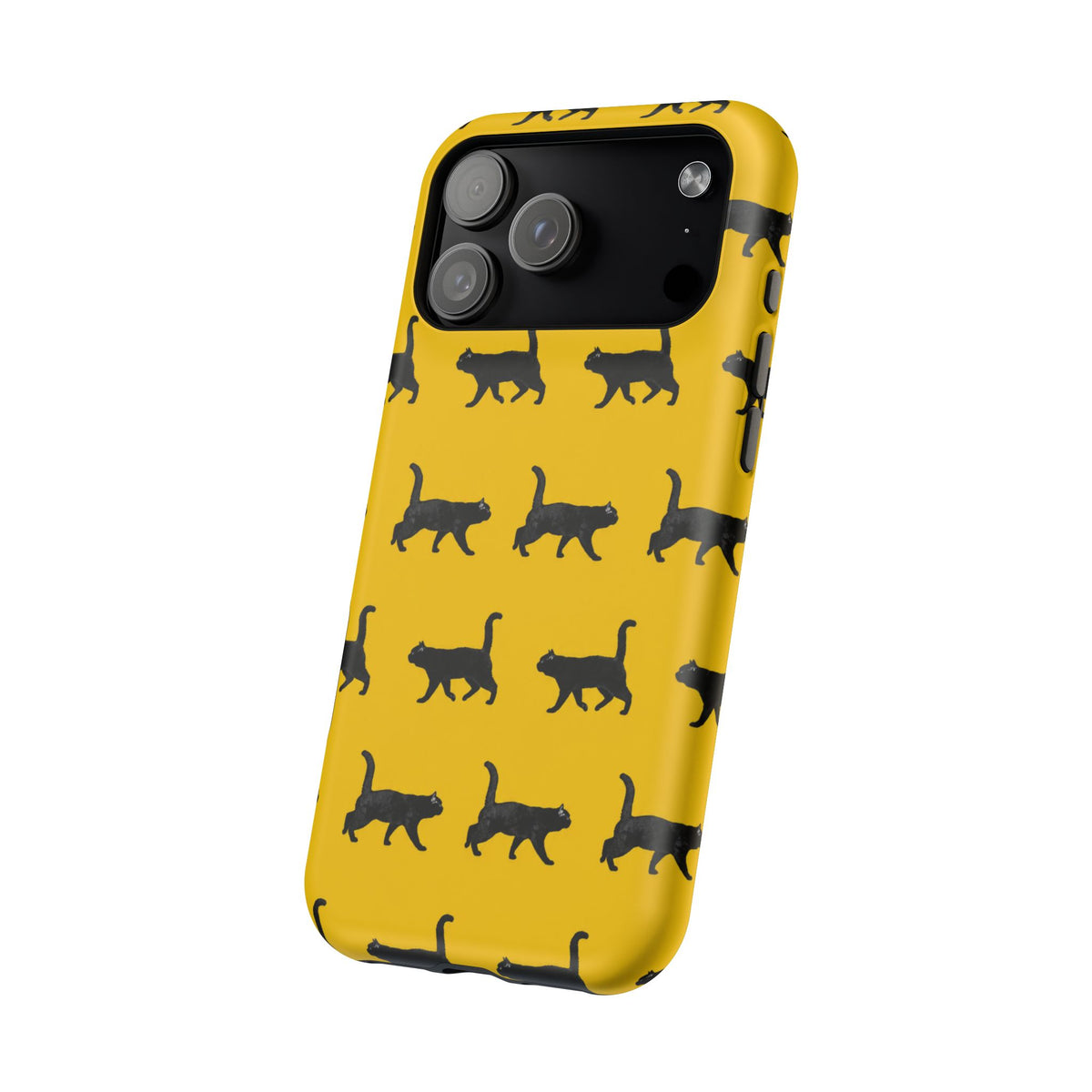 Yellow And Black Walking Cats iPhone Case