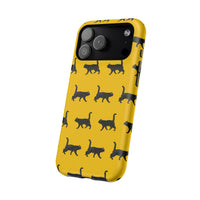Yellow And Black Walking Cats iPhone Case