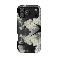 Black And White Artsy Pixelated Cloud iPhone Case