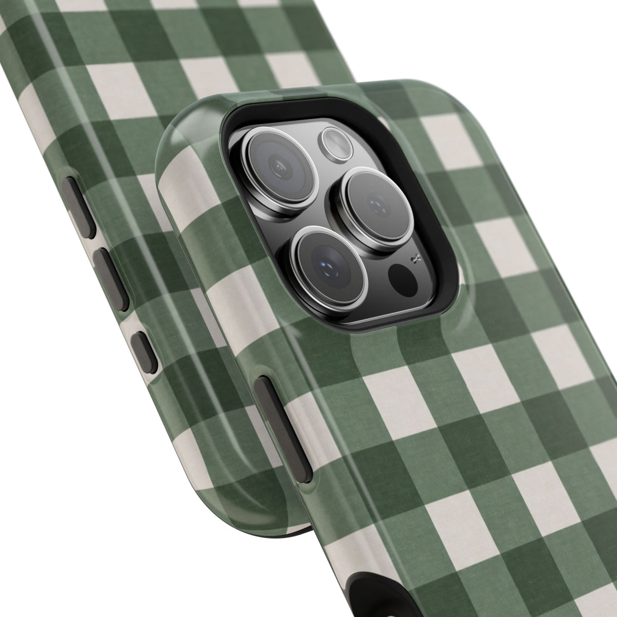 Forest Green Checkered iPhone Case