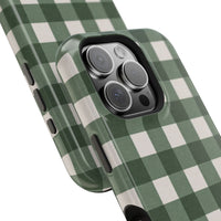 Forest Green Checkered iPhone Case
