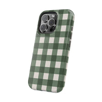 Forest Green Checkered iPhone Case