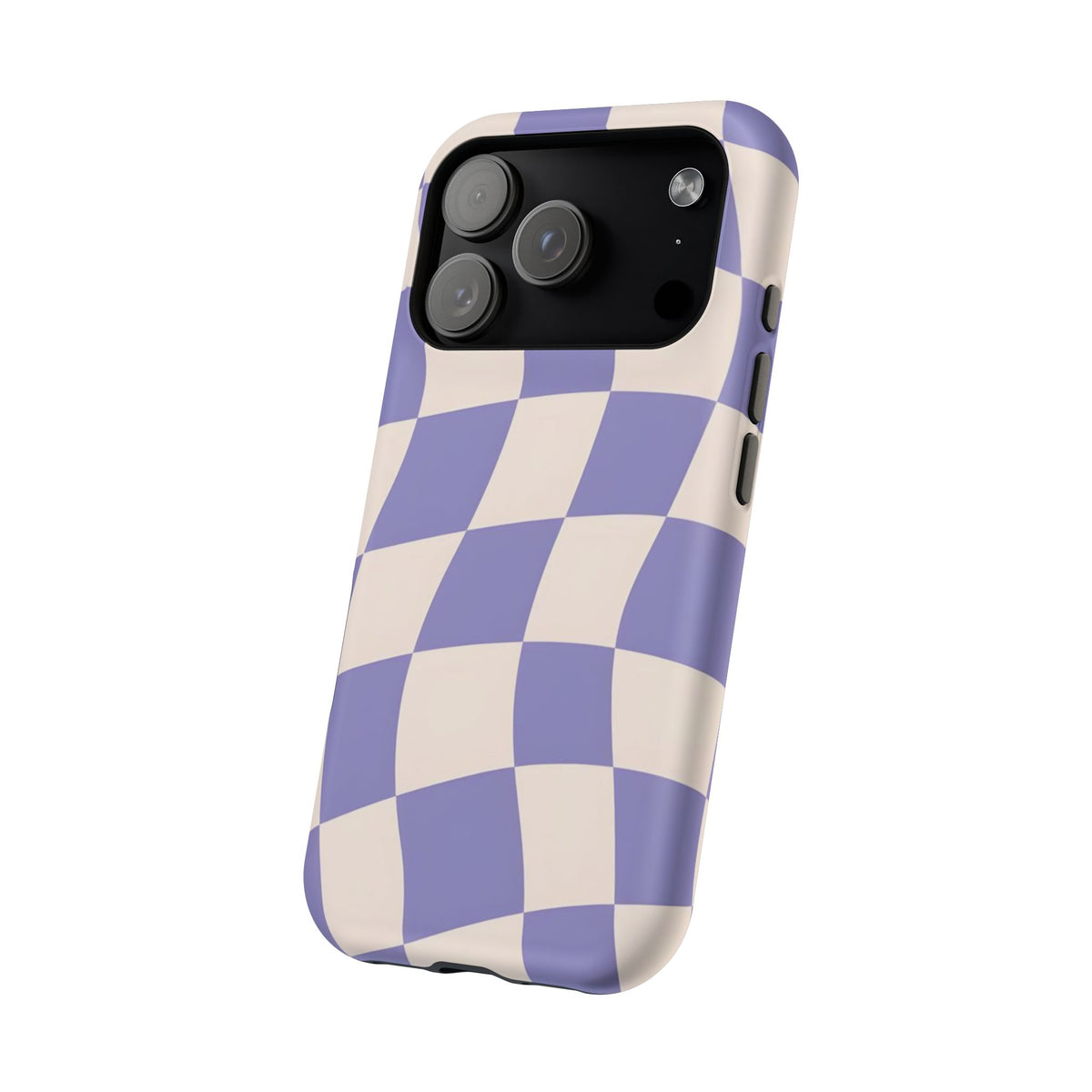 Lilac Wavy Checkered iPhone Case