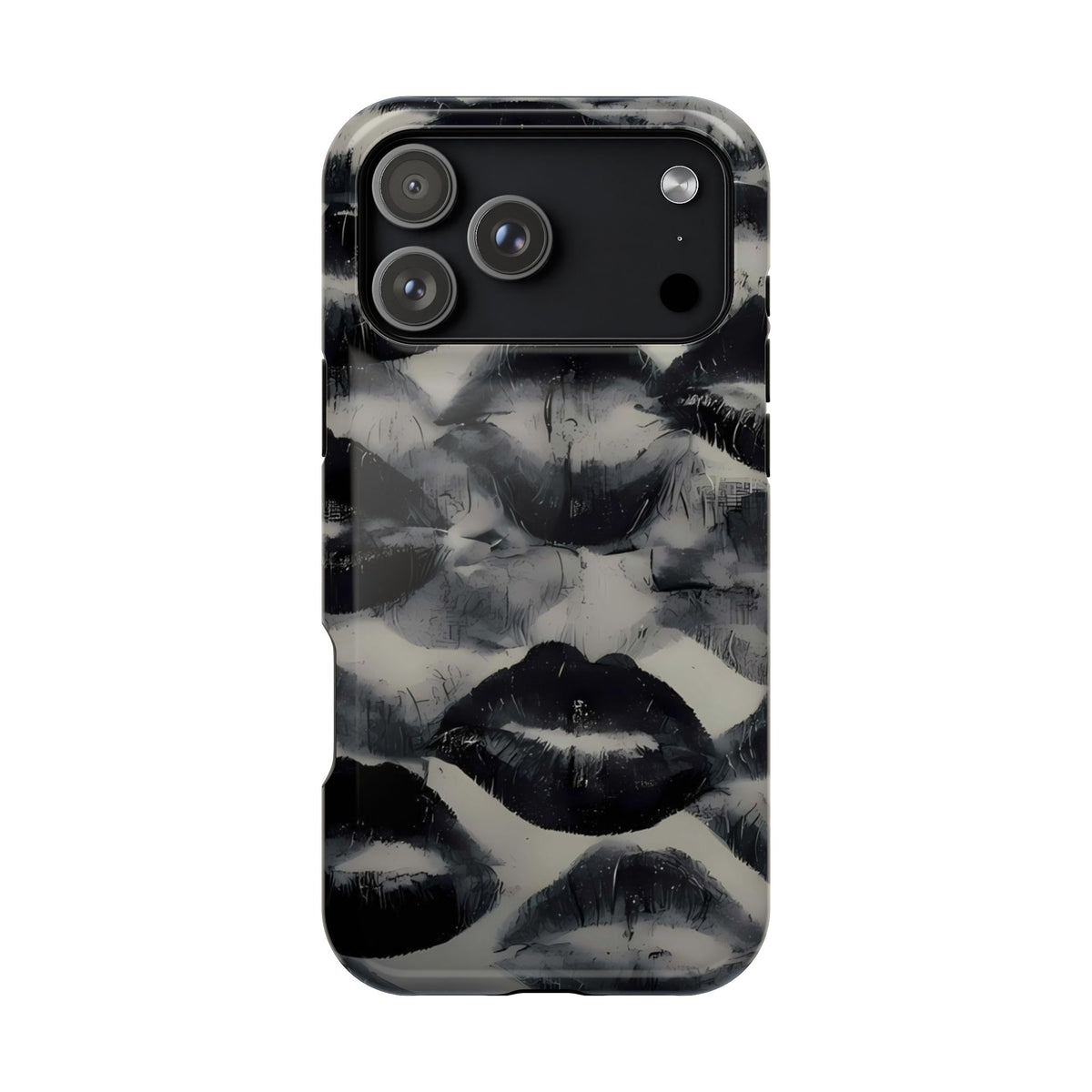 Black And White Lipstick Stains iPhone Case
