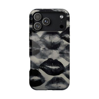 Black And White Lipstick Stains iPhone Case