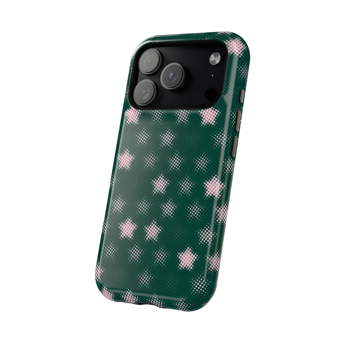 Green And Pink Pixelated Star iPhone Case