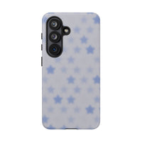 Blue And White Pixelated Star Samsung Case