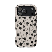 Minimal Cartoony Flowers iPhone Case