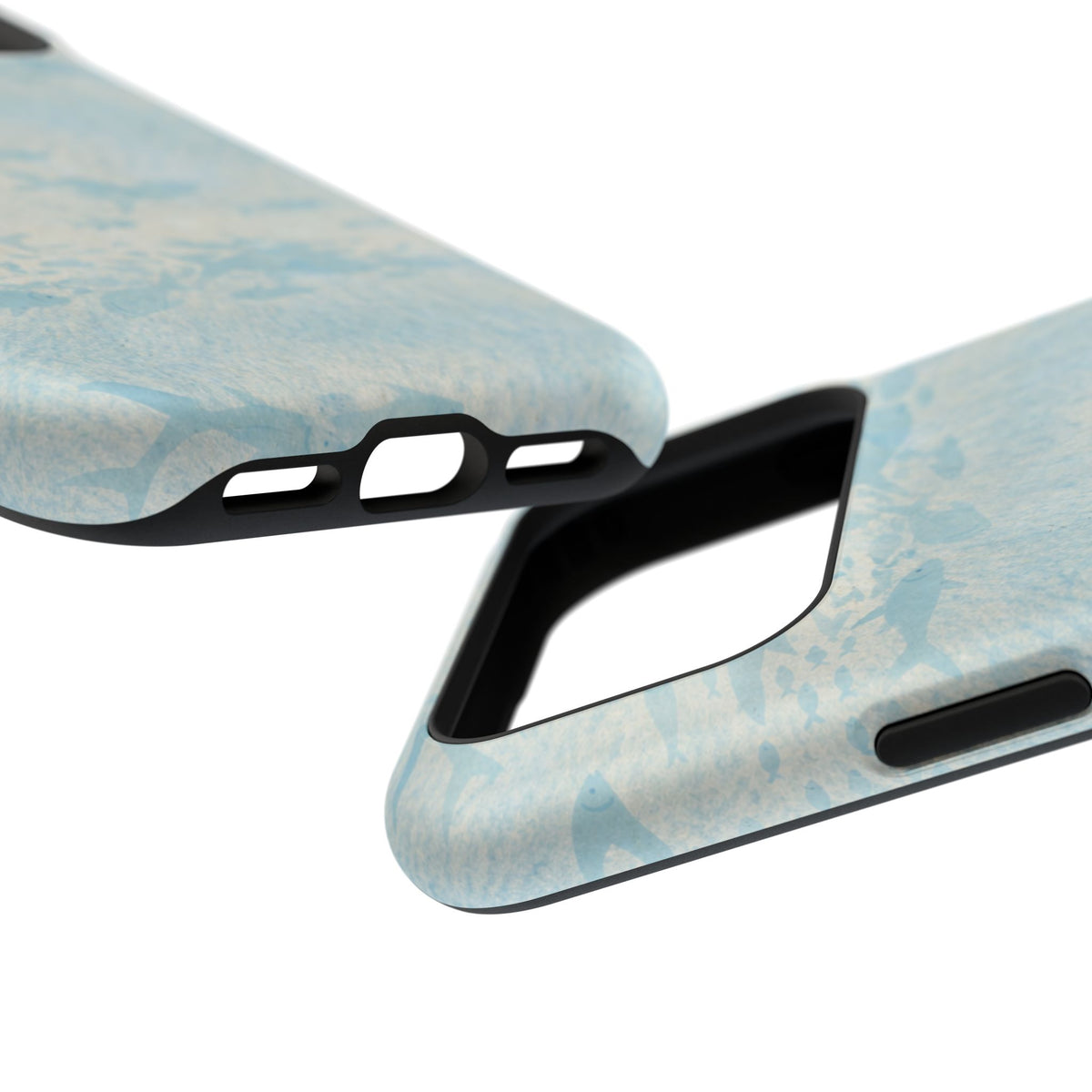 Blue Watercolor School Of Fishes iPhone Case