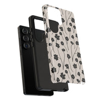 Minimal Cartoony Flowers Samsung Case