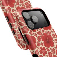 Aloha Red Floral iPhone Case