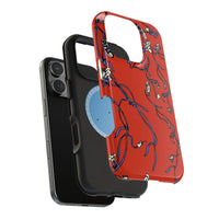 Red Withered Floral iPhone Case