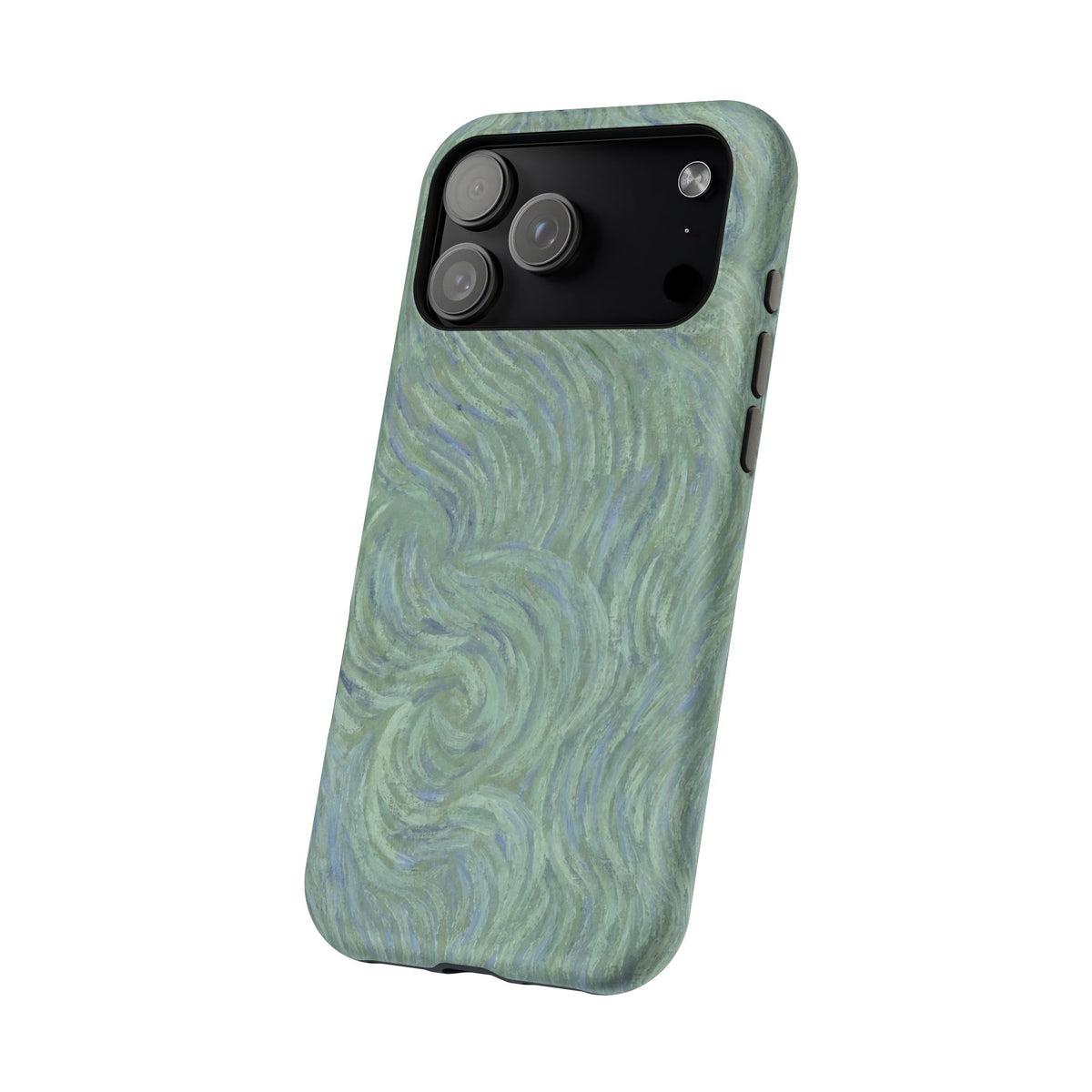 Blue And Green Artsy Swirl iPhone Case