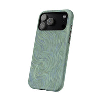Blue And Green Artsy Swirl iPhone Case