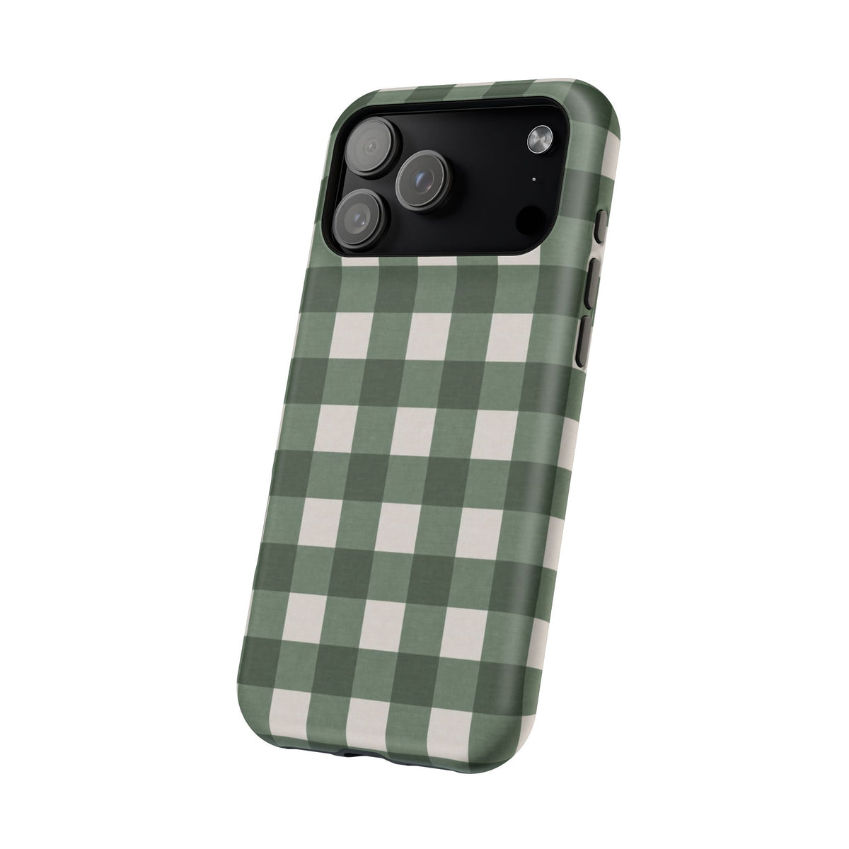 Forest Green Checkered iPhone Case