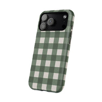 Forest Green Checkered iPhone Case