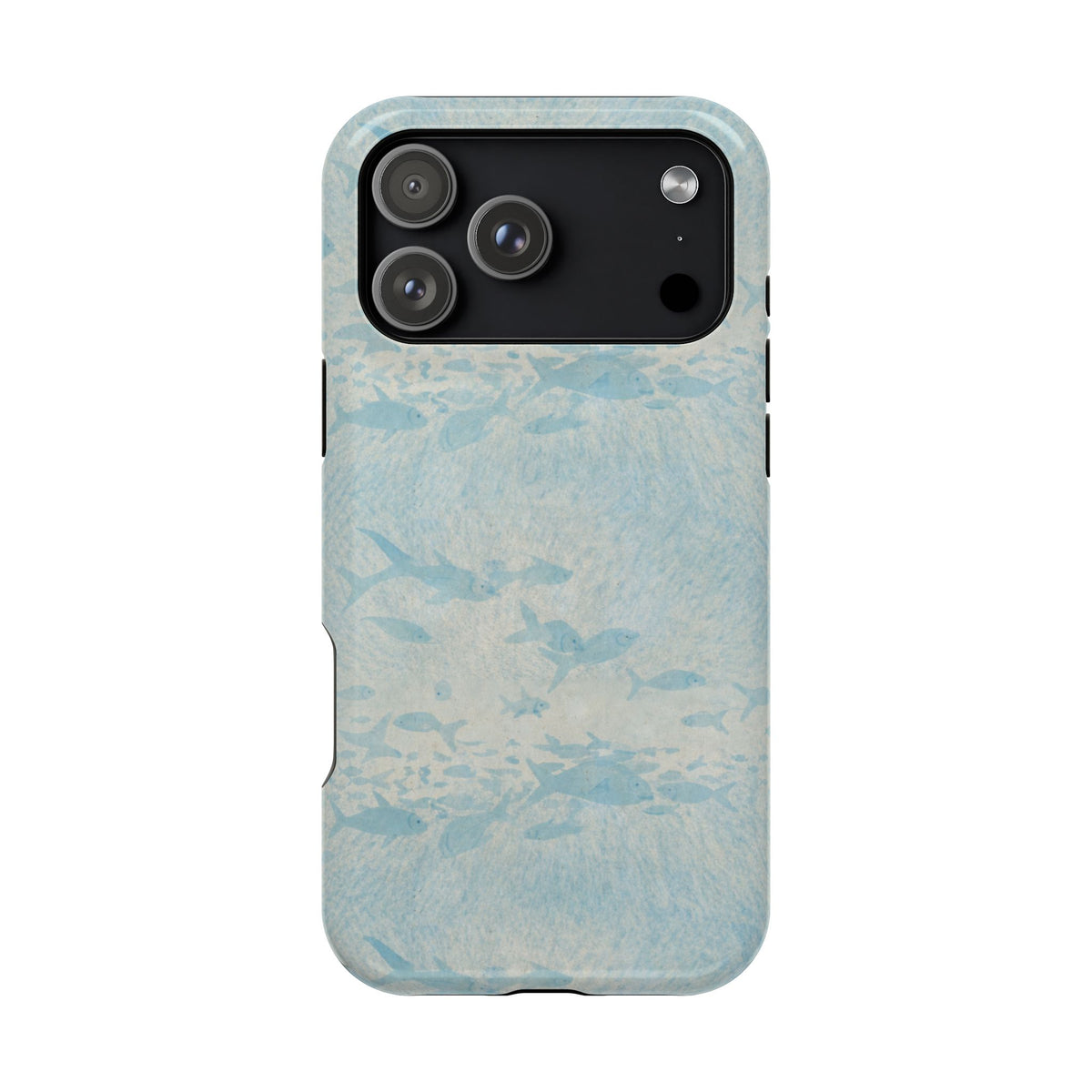 Blue Watercolor School Of Fishes iPhone Case