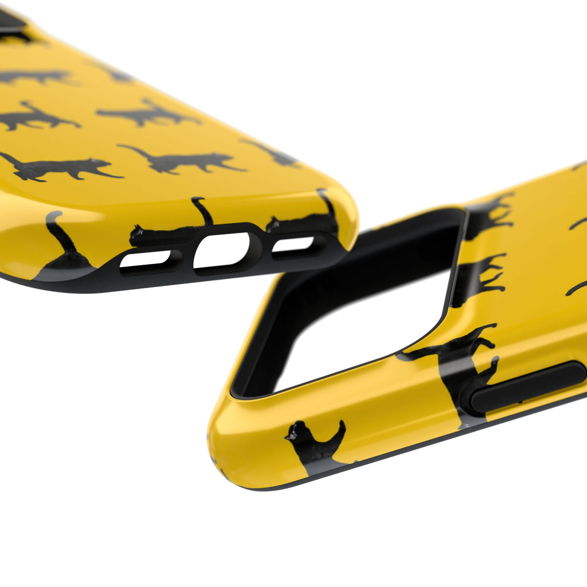 Yellow And Black Walking Cats iPhone Case