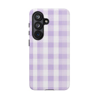 Purple Checkered Samsung Case