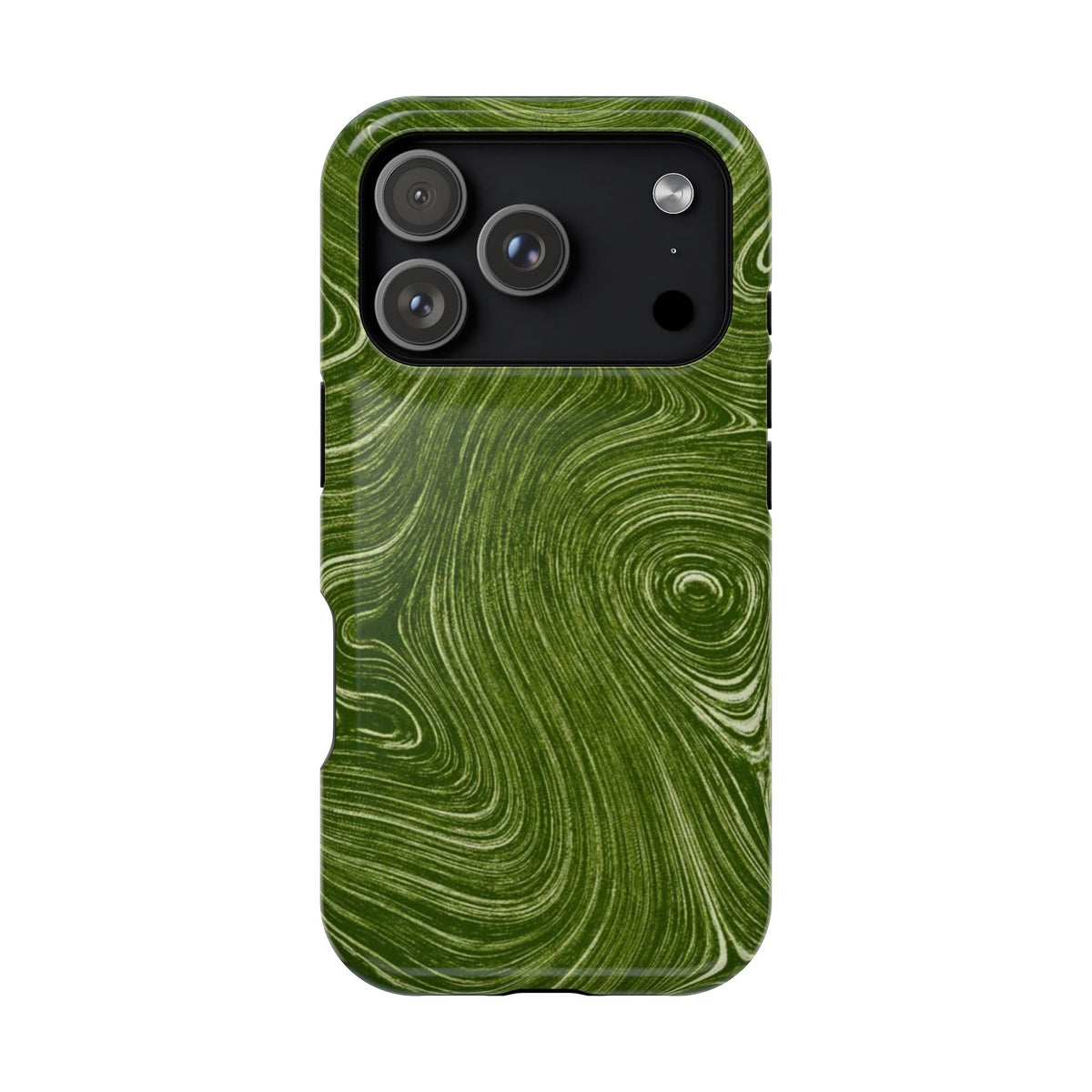 Green Marble Swirl iPhone Case