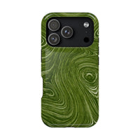 Green Marble Swirl iPhone Case