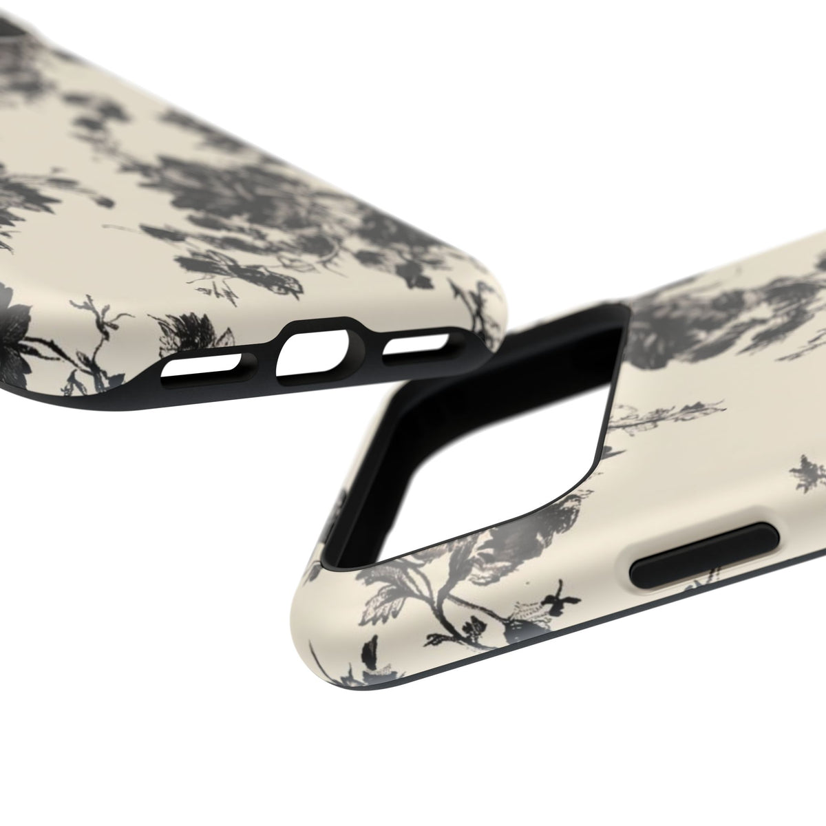 Black And White Floral iPhone Case