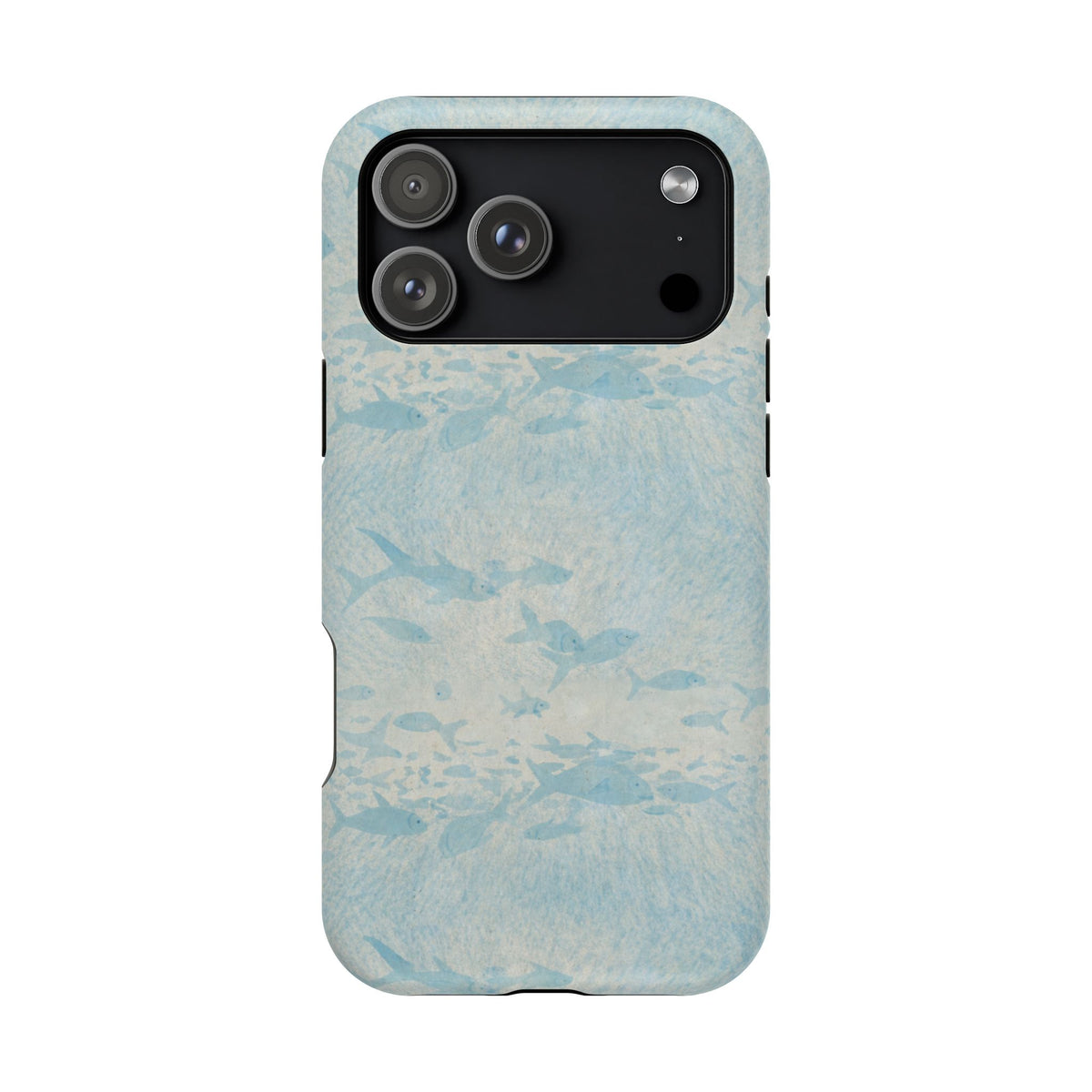 Blue Watercolor School Of Fishes iPhone Case