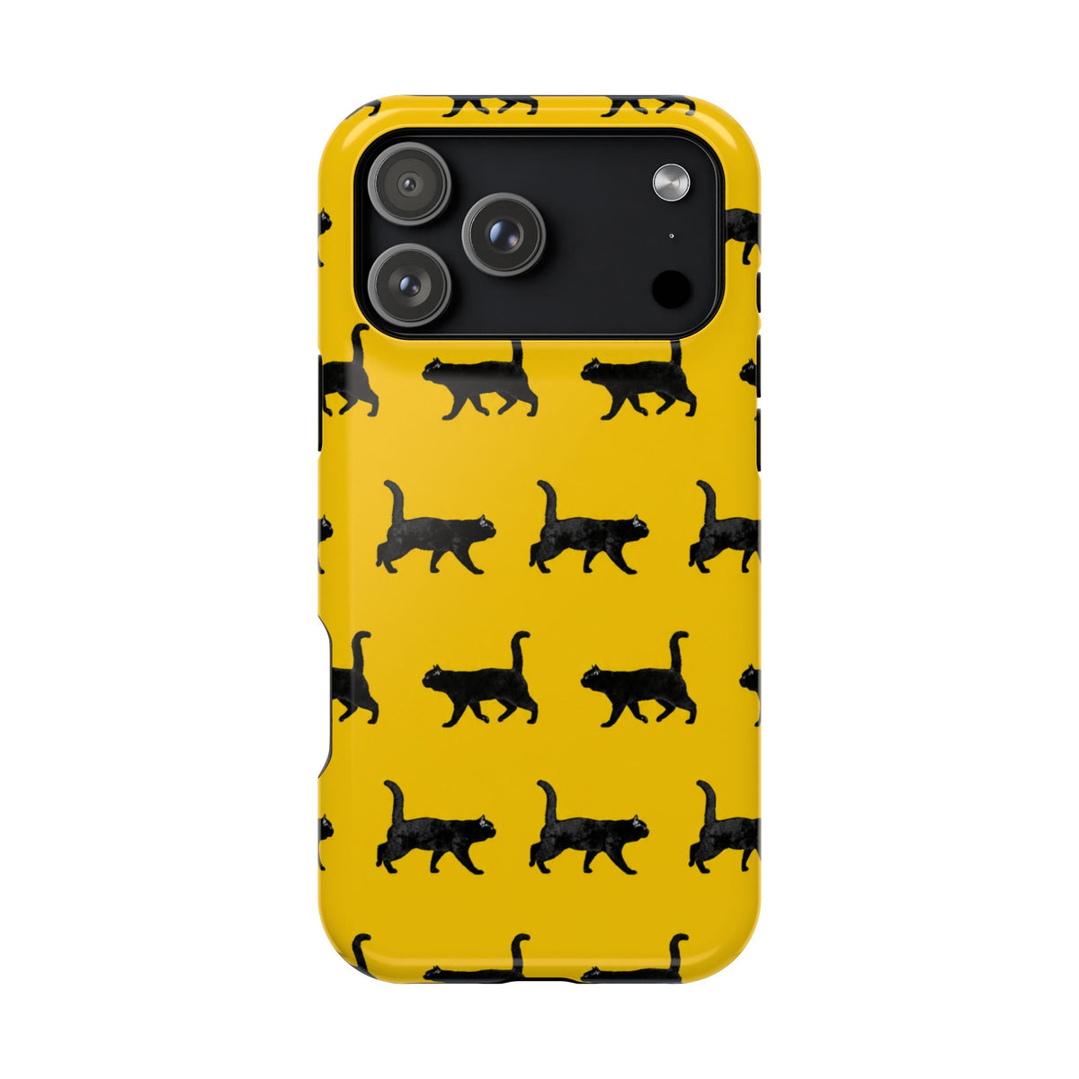 Yellow And Black Walking Cats iPhone Case