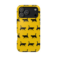 Yellow And Black Walking Cats iPhone Case