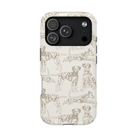 Light Khaki Dalmatian Dog iPhone Case
