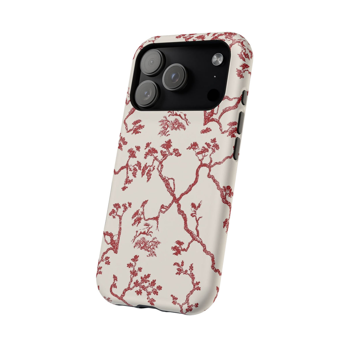 Red Floral Branches iPhone Case