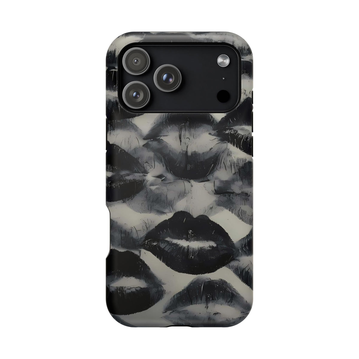Black And White Lipstick Stains iPhone Case
