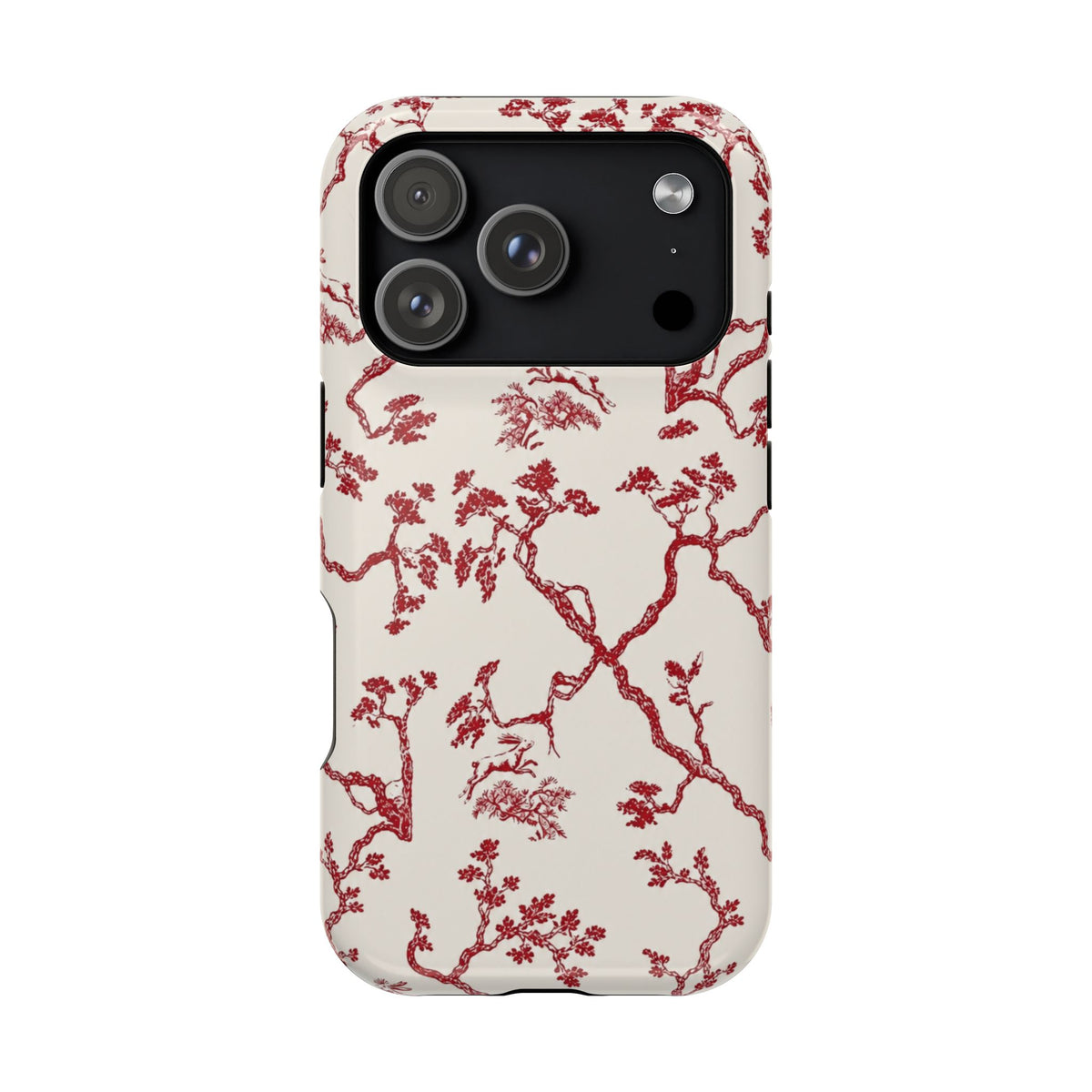 Red Floral Branches iPhone Case