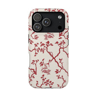 Red Floral Branches iPhone Case