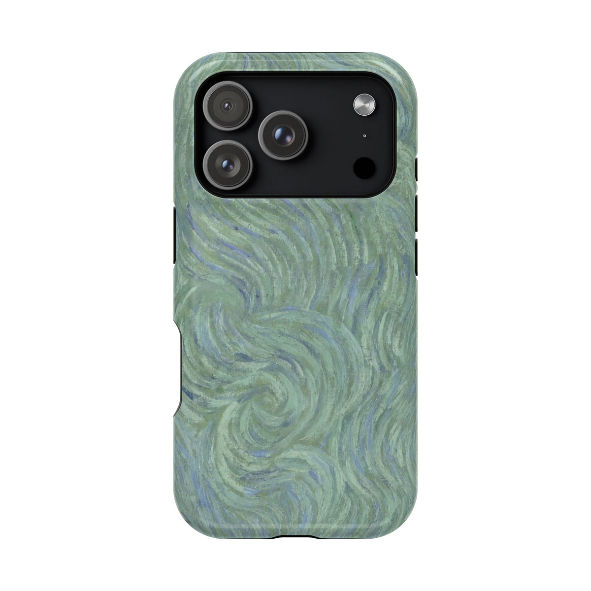 Blue And Green Artsy Swirl iPhone Case