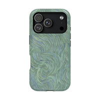 Blue And Green Artsy Swirl iPhone Case