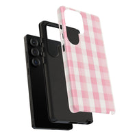 Pink Checkered Samsung Case