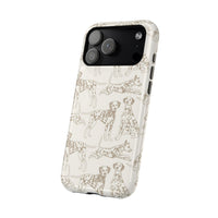 Light Khaki Dalmatian Dog iPhone Case