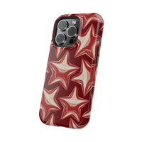 Chrome Shiny Red Stars iPhone Case