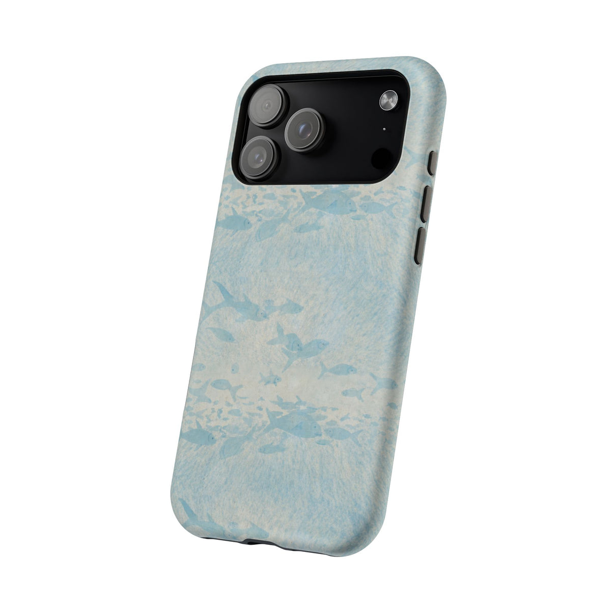 Blue Watercolor School Of Fishes iPhone Case
