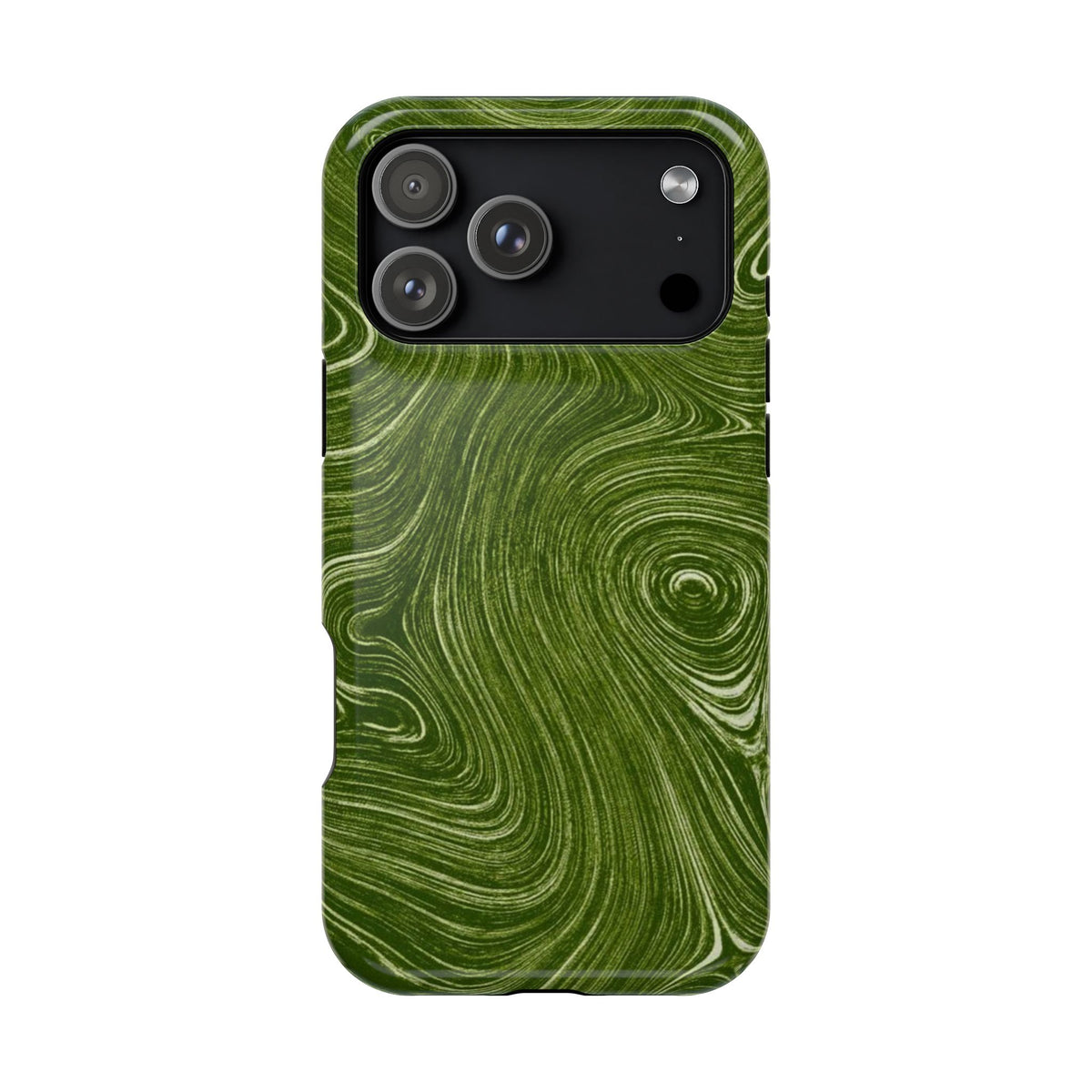 Green Marble Swirl iPhone Case