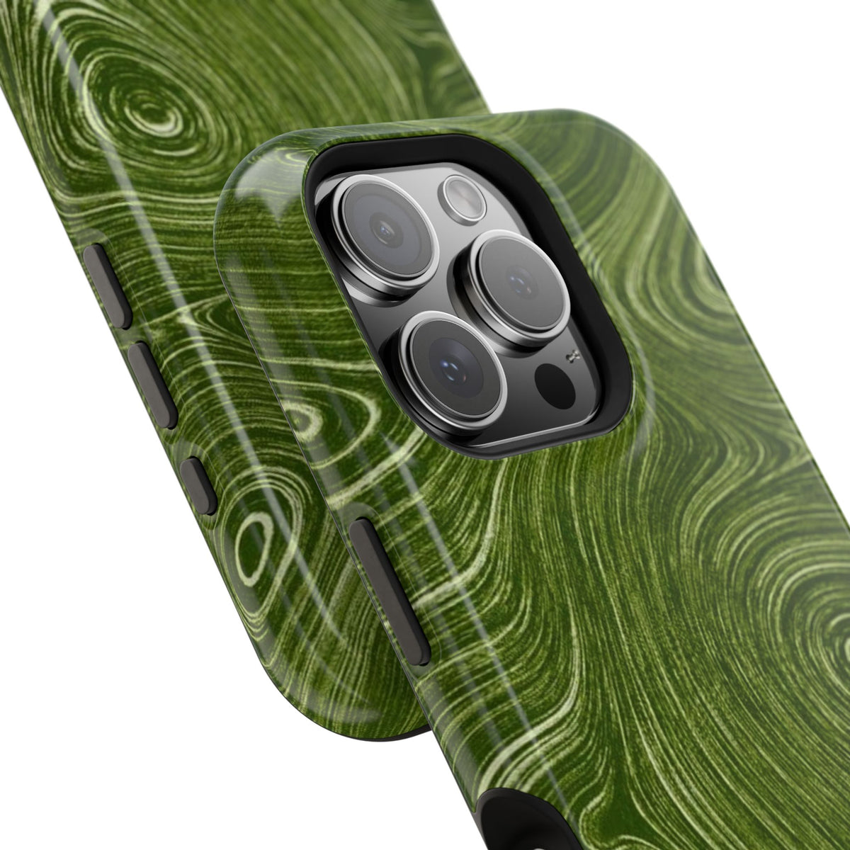 Green Marble Swirl iPhone Case