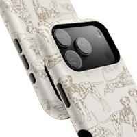 Light Khaki Dalmatian Dog iPhone Case