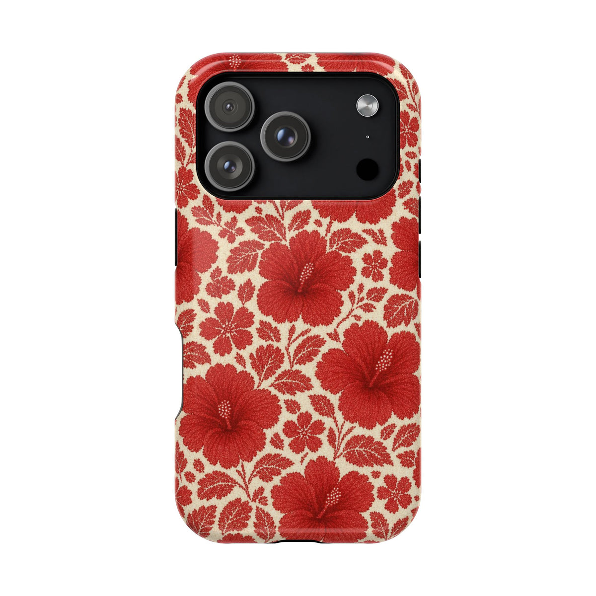 Aloha Red Floral iPhone Case
